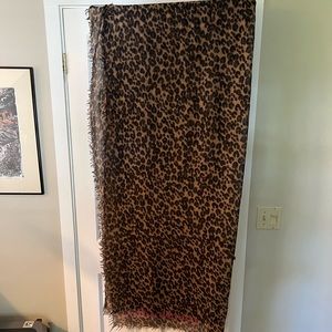 Authentic Louis Vuitton Stephen Sprouse Gold Leopard Silk Cashmere Stole Wrap